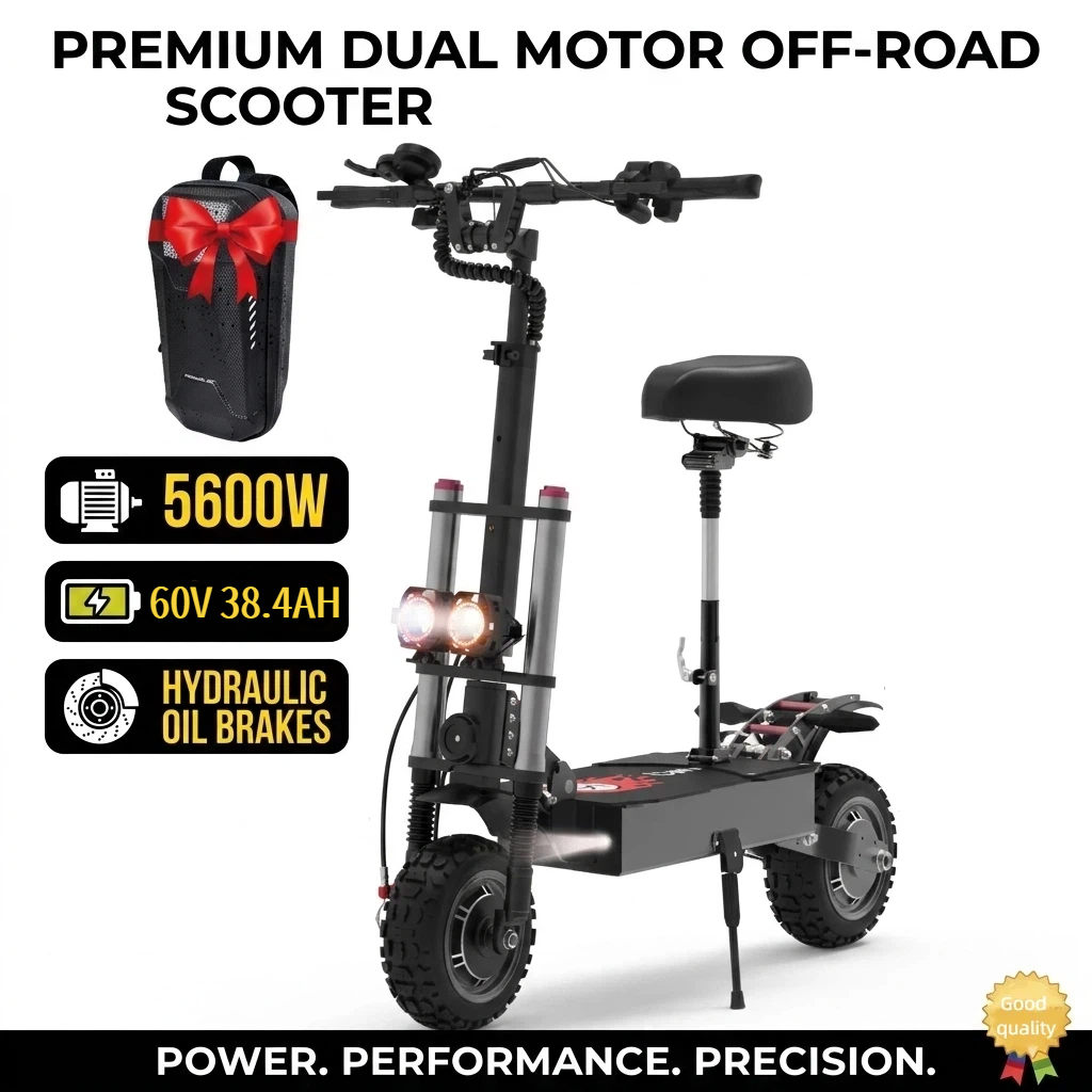 60V 5600W Dual Motor Electric Scooter - Trottinette électrique pour adultes, double moteur