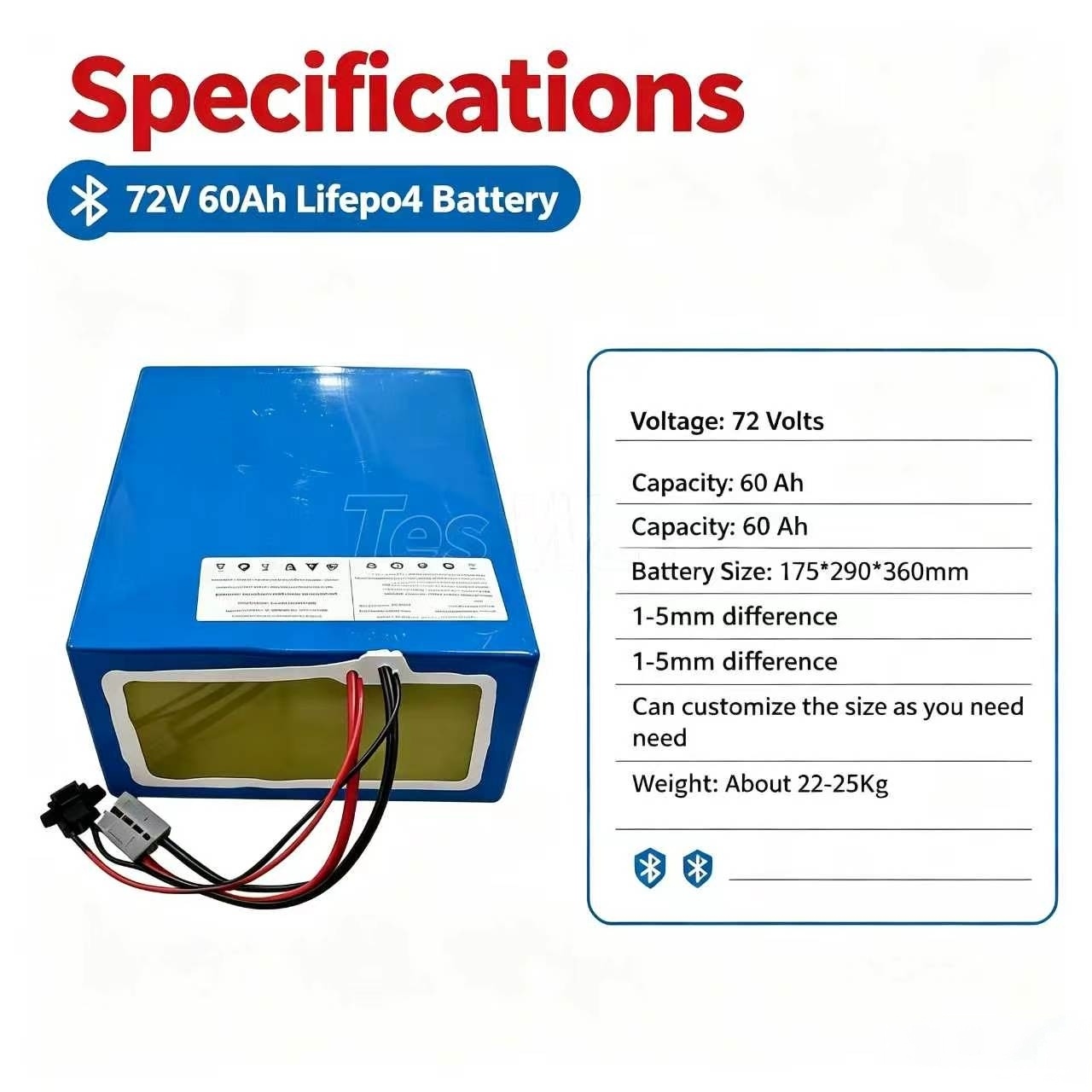 Batterie au lithium 72V 60Ah L - 72V 60Ah Lifepo4 Battery Pack avis et prix